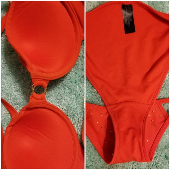 <SMART & SEXY> 2-Piece Coral Pushup Studded Bikini - Picture 15 of 15
